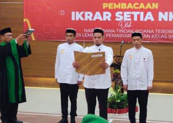Tercerahkan, 3 Napi Teroris Ikrar Setia NKRI di Lapas Kediri