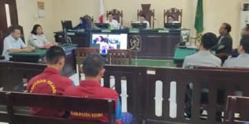 Pelaku Penganiayaan Santri di Pesantren Kediri Hingga Tewas, Diadili. (foto/Bacaini)