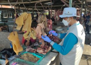 Sidak Pasar Tradisional Kediri, Petugas Dikejutkan Daging Untuk Anjing