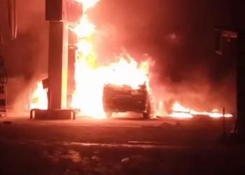 SPBU dan Minibus di Kediri Tiba-tiba Terbakar: Polisi Buru Sopir yang Kabur