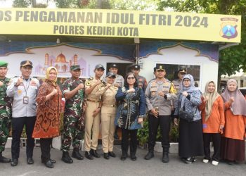 PJ Wali Kota Kediri Bersama Forkompimda Kota Kediri Cek Kesiapan Pos Pengamanan Lebaran 2024