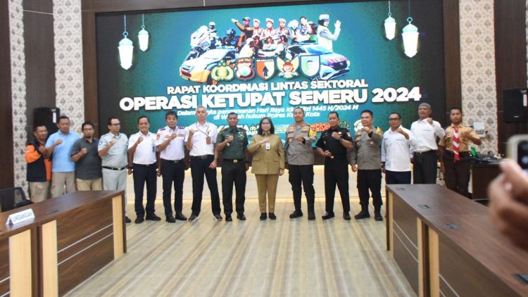 PJ Wali Kota Kediri Rakor Lintas Sektoral Operasi Ketupat Semeru 2024