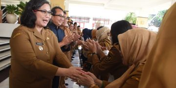 PJ Wali Kota Kediri Zanariah Halal Bihalal Dengan Jajaran Pemerintah Kota Kediri