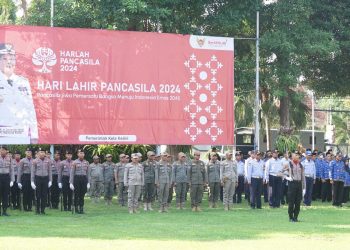 Pj Wali Kota Kediri Pimpin Upacara Peringatan Hari Lahir Pancasila