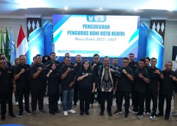 Ini Pesan Pj Wali Kota Kediri Kepada Pengurus KONI Kota Kediri Masa Bakti 2023-2027 yang Baru Dilantik