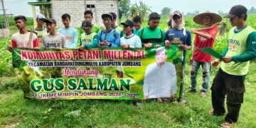 Komunitas Petani Milenial Ingin Gus Salman Menangi Pilkada Jombang. (foto/Bacaini)
