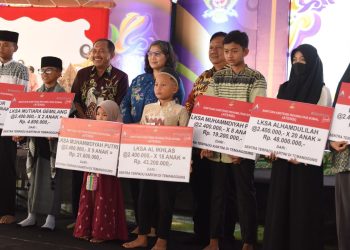 Peringati Hari Jadi Kota Kediri ke-1145, Pj Wali Kota Kediri Beri Santunan Ke 1.689 Anak Yatim di Kota Kediri