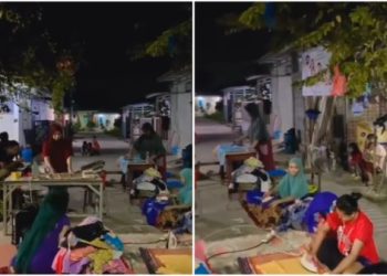 Viral Emak-emak Perumahan Kompak Menyetrika Baju Sampai Tutup Jalan