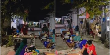 Viral Emak-emak Perumahan Kompak Menyetrika Baju Sampai Tutup Jalan. (foto: tangkapan layar)