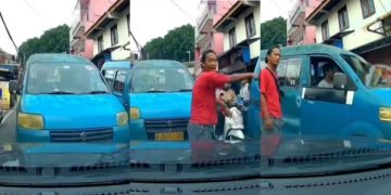 Viral! Aksi Berani Emak-emak Hadang Angkot Bikin Macet Jalan, Netizen: Sabar Napa Bu. (foto tangkapan layar akun IG @dashcamindonesia)
