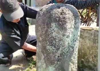 Diduga Bekas Patirtan Kuno Muncul di Wates Kediri