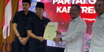 Fix! Mas Ipin Diusung Partai Gerindra di Pilkada Trenggalek 2024. (foto/Bacaini)