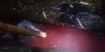 Malam 1 Suro Terlihat Gumpalan Misterius Dibalik Fenomena Sungai Merah. (foto/ist)