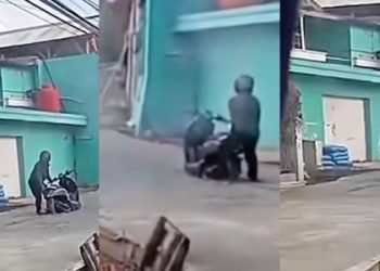 Viral Pemotor Terobos Jalan Cor Basah Panen Hujatan Netizen