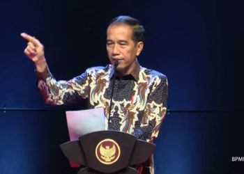Tangkapan layar saat Jokowi membuka Rakornas Indonesia Maju. Foto : youtube Sekretariat Presiden