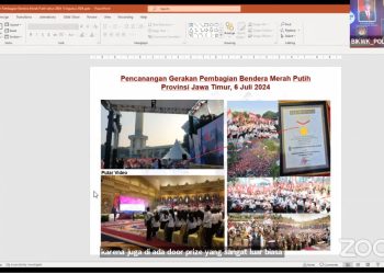 Sambut Datangnya Hari Kemerdekaan, Kota Kediri Ikuti Rakor Evaluasi Gerakan Pembagian 10 Juta Bendera Merah Putih. Foto : Dok. Pemkot Kediri