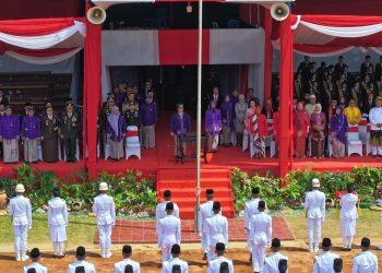 Peringati HUT Ke-79 RepubIik Indonesia, Pj Wali Kota Kediri Harapkan Semua Lapisan Masyarakat Bersama dan Bersatu Untuk NKRI. Foto : Dok. Pemkot Kediri