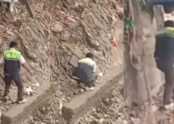 Viral Bayi Terjun dari Atas Jembatan Diselamatkan Satpol PP yang Sedang Razia