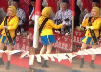 Viral Aksi Mayoret Berhijab Joget TikTok dengan Rok Mini, Warganet: Cuk