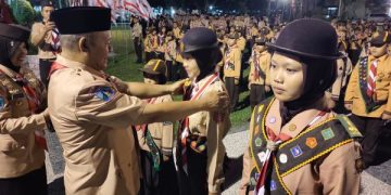 Perayaan Hari Pramuka di Kediri Jadi Momentum Memperbaruhi Tri Satya. (foto/Bacaini)