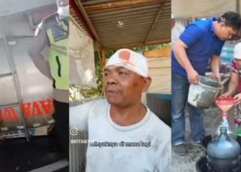 Viral Truk Tangki Minyak Goreng Terguling Malah Jadi Jarahan Warga, Warganet: Ya Allah