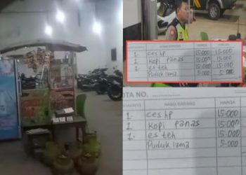 Viral Warung Makan di Terminal Pasang Tarif Duduk Pembeli yang Hanya Ngopi. (foto: tangkapan layar)