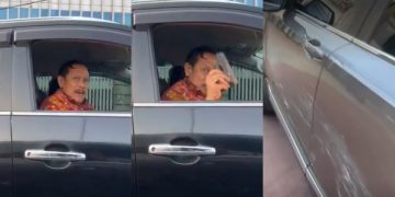 Viral Ulah Intimidasi Pria Ngaku Stafsus BIN, Pamerkan Pistol kepada Pengguna Jalan. (foto/tangkapan layar)