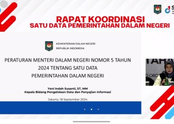 Wujudkan Satu Data Pemerintahan Dalam Negeri, Kemendagri Gelar Rakor Secara Daring. Foto : Dok. Pemkot Kediri