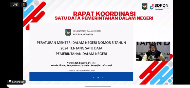 Wujudkan Satu Data Pemerintahan Dalam Negeri, Kemendagri Gelar Rakor Secara Daring. Foto : Dok. Pemkot Kediri