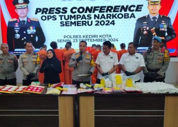 Polresta Kediri Gulung Jaringan Pengedar Narkoba dan Bandar