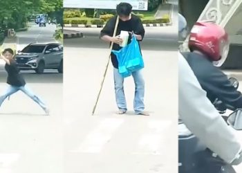 Viral Atraksi Unik Penjaja Tisu yang Bikin Pengguna Jalan Tercengang