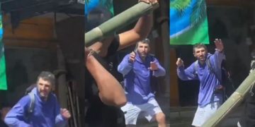 Viral Bule Nekat Begal Warga Lokal di Bali Diamuk Massa. (foto/tangkapan layar)