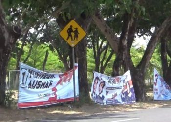 Paku APK di Pohon, Cara Paslon Pilkada Nganjuk Berkampanye