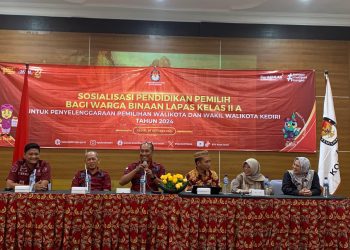 Pilkada Semakin Dekat, Warga Binaan Lapas Kediri Mendapat Sosialisasi Pendidikan Pemilu