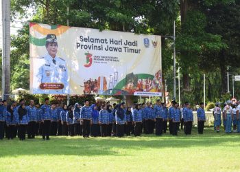 Pj Wali Kota Kediri Pimpin Upacara Hari Jadi Ke-79 Provinsi Jawa Timur