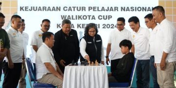 Pj Wali Kota Kediri Buka Kejuaraan Nasional Catur Pelajar Wali Kota Cup