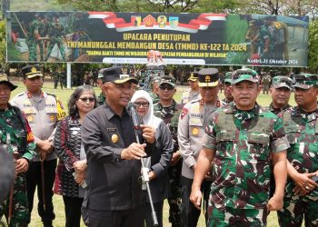 Resmi Ditutup, TMMD ke-122 Berhasil Bangun Jalan Tembus Antar Desa di Kabupaten Kediri. Foto : Dok. Pemkab Kediri