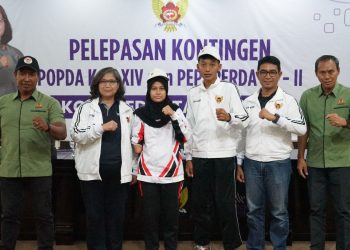 Lepas Atlet Ikuti POPDA XIV dan PEPAPERDA II, Pj Wali Kota : Jaga Sportivitas, Semoga Bisa Jadi Juara. Foto : Dok. Pemkot Kediri