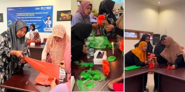 PNM Kediri Latih Nasabah Membuat Kerajinan dari Sampah Plastik