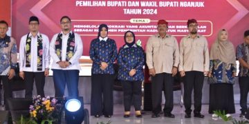 Debat Ketiga Pilkada Nganjuk Diramaikan Nobar di Seluruh PPK dan PPS. (foto/ist)