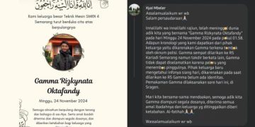 Viral Pelajar SMK Tewas Diduga Terkena Tembakan Oknum Polisi. (foto/tangkapan layar)