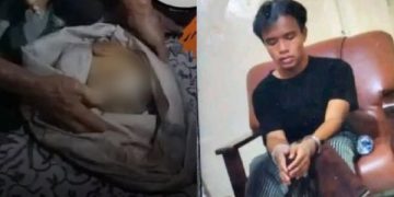 Viral Kepala Balita Dipancung Kakak Kandung dengan Pisau Sawit. (foto/Tangkapan Layar)