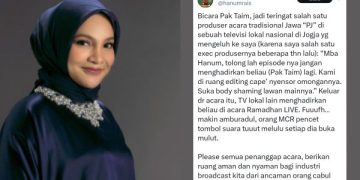 Heboh Putri Amien Rais Testimoni Soal Miftah, Netizen: Tiyange Bapak Njenengan. (foto/tangkapan layar)