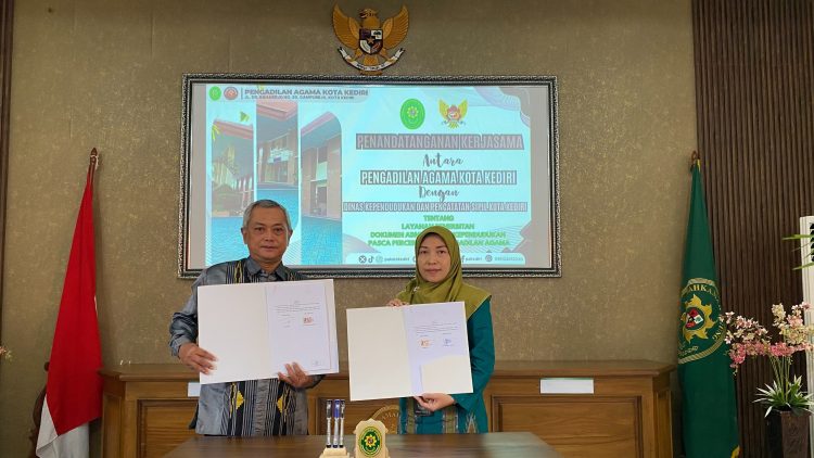 Lakukan Penandatanganan Kerja Sama, Pemkot dan Pengadilan Agama Kota Kediri Sepakati Percepatan Administrasi Kependudukan