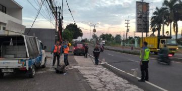 Kabel Kendor di Jalan Tewaskan Pemotor, Polisi Malang Lakukan Penyelidikan (foto/ist)