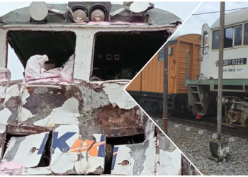 Kereta Api Tabrak Truk, Tiga Orang Terluka Termasuk Masinis
