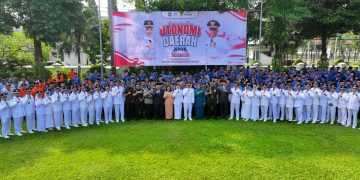 Mbak Wali Pimpin Upacara Peringatan Hari Otonomi Daerah ke-XXIX Tahun 2025 Kota Kediri. Foto : Dok. Pemkot Kediri