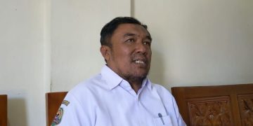 Usai Arca Durga, Arca Ganesha di Trenggalek Diakui Juga Raib. Tampak Kepala Bidang Kebudayaan Dinas Pariwisata dan Kebudayaan  Trenggalek Agus Prasmono (foto/Bacaini)