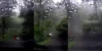 Longsor di Jalur Wisata Cangar-Pacet Mojokerto Timpa 2 Mobil (foto/ist)