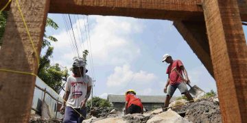 Proses pembangunan Pasar Ngadiluwih. Foto : Dok. Pemkab Kediri